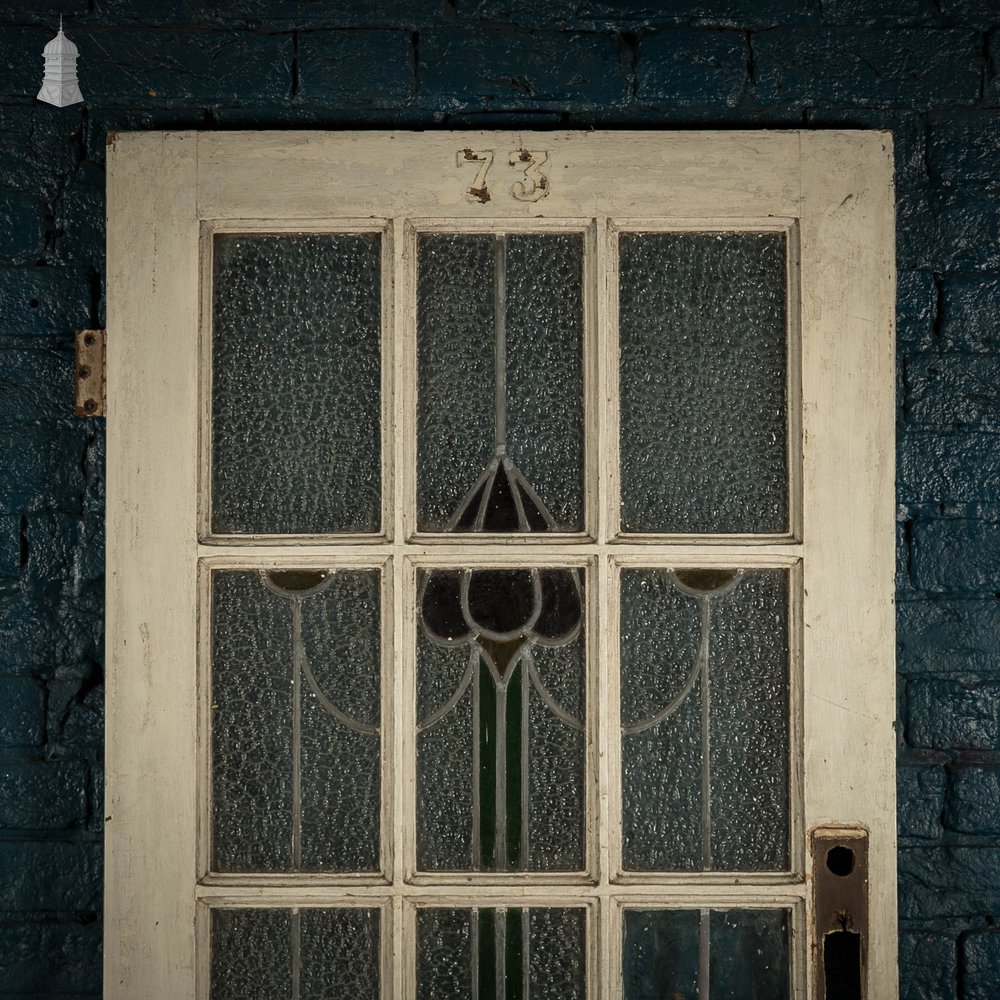 Glazed Pine Door, Stained Glass Textured Glazing