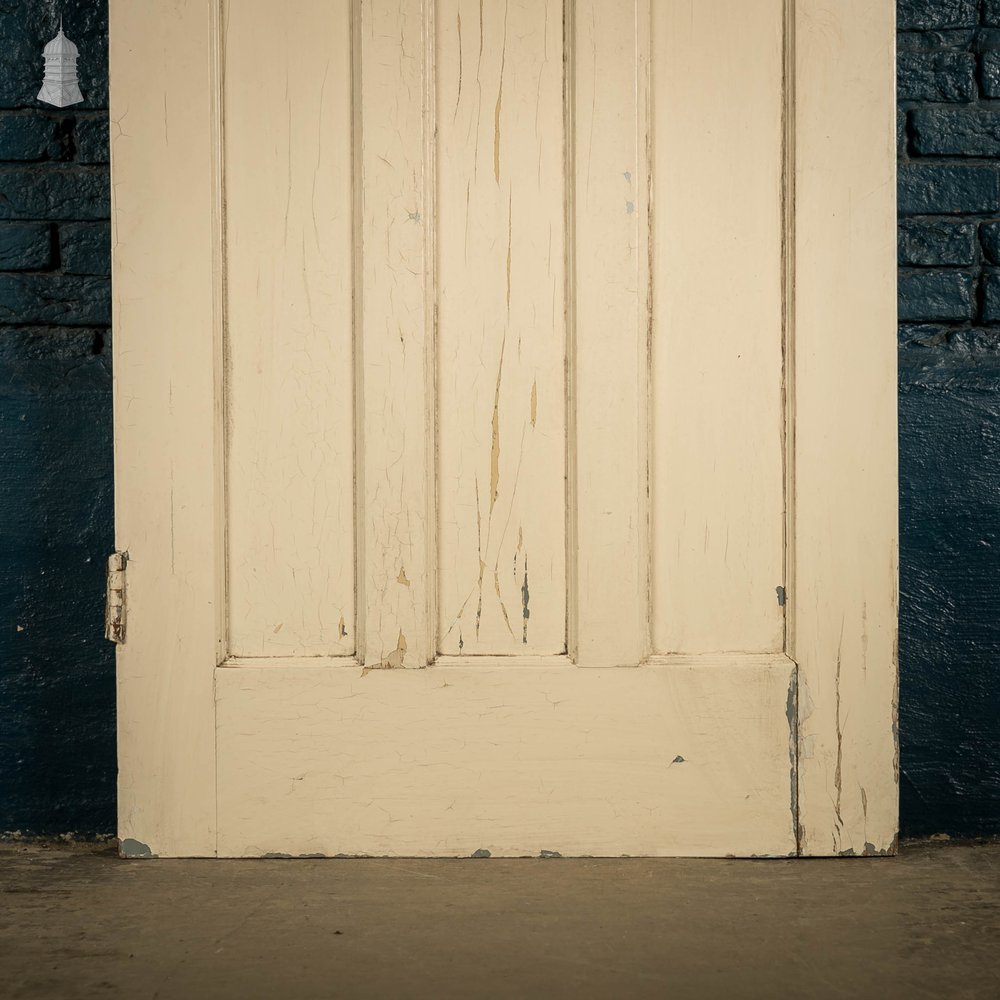 Half Glazed Door, 1930’s Style 4 Panel fitted with ‘Cross Reeded’ Style Textured Glazing