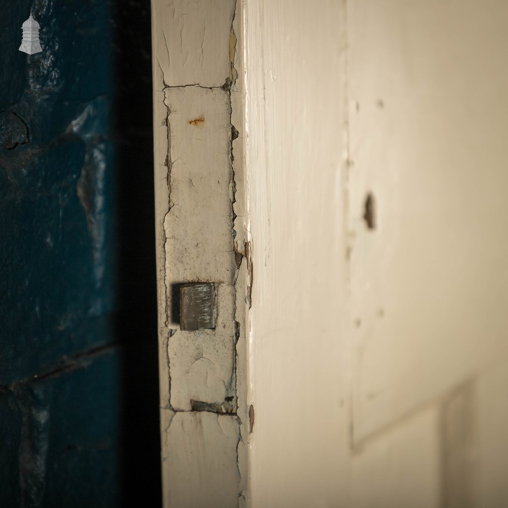 Half Glazed Door, 1930’s Style 4 Panel fitted with ‘Cross Reeded’ Style Textured Glazing