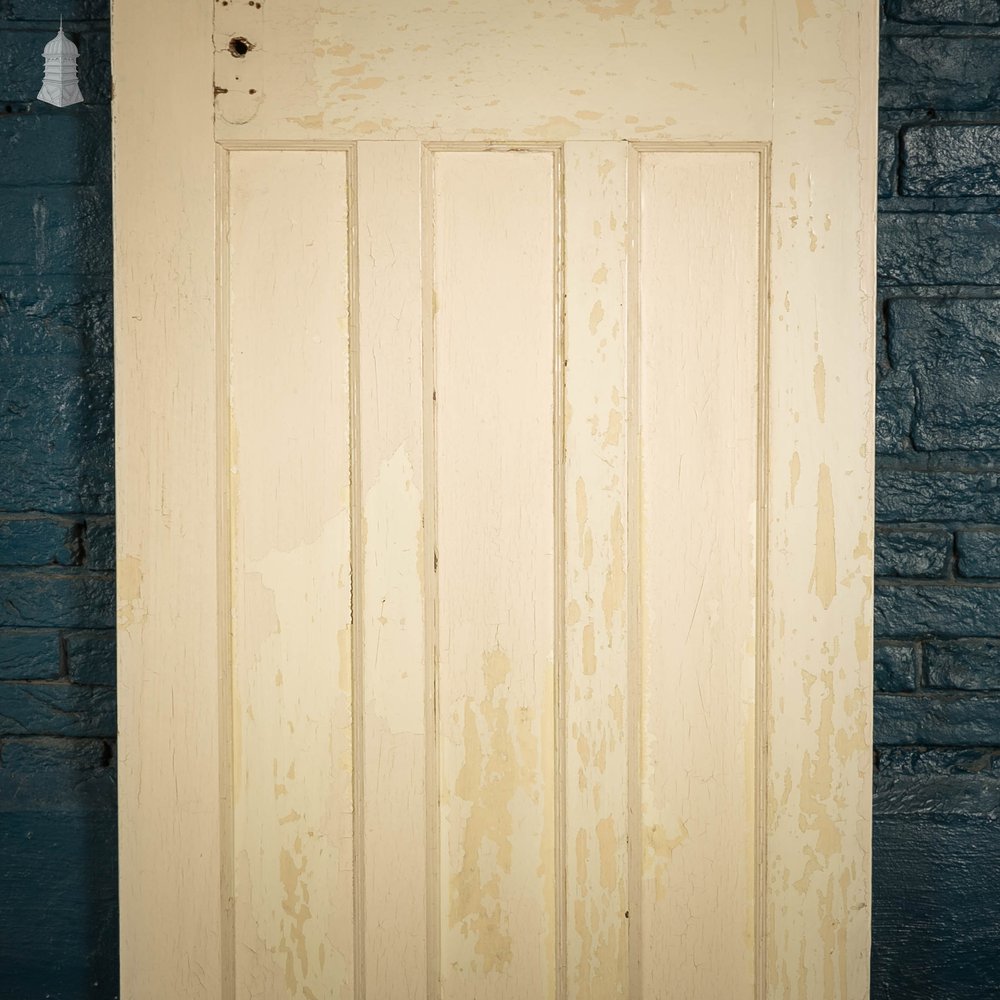 Pine Panelled Door, Fitted with a Pegboard Panel