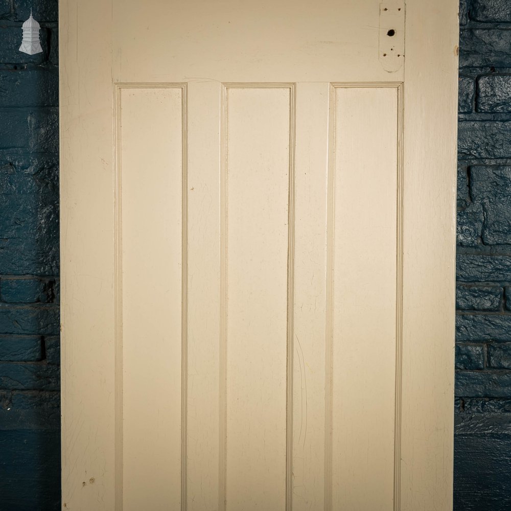 Pine Panelled Door, Fitted with a Pegboard Panel