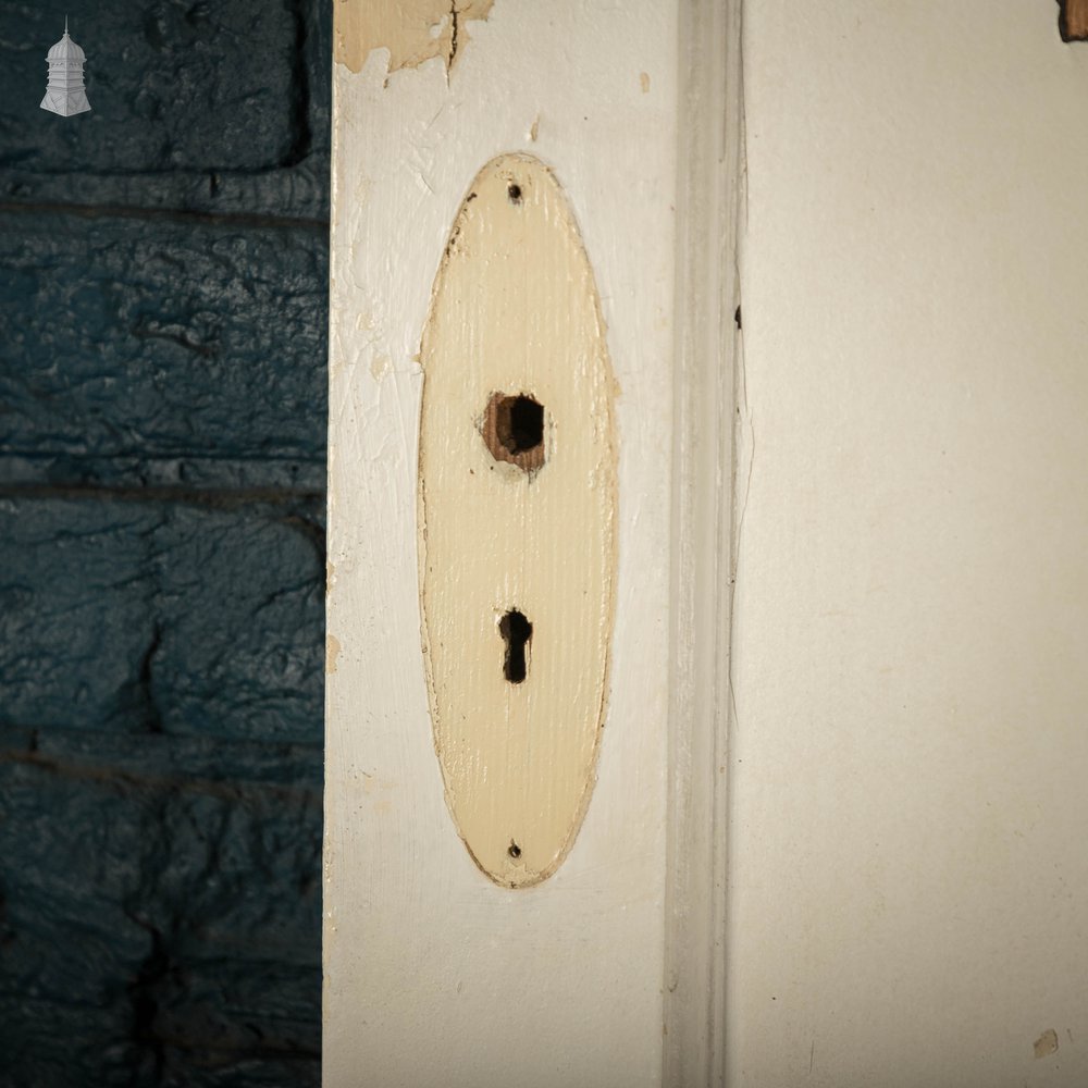 Pine Panelled Doors, Pair of White Painted Doors