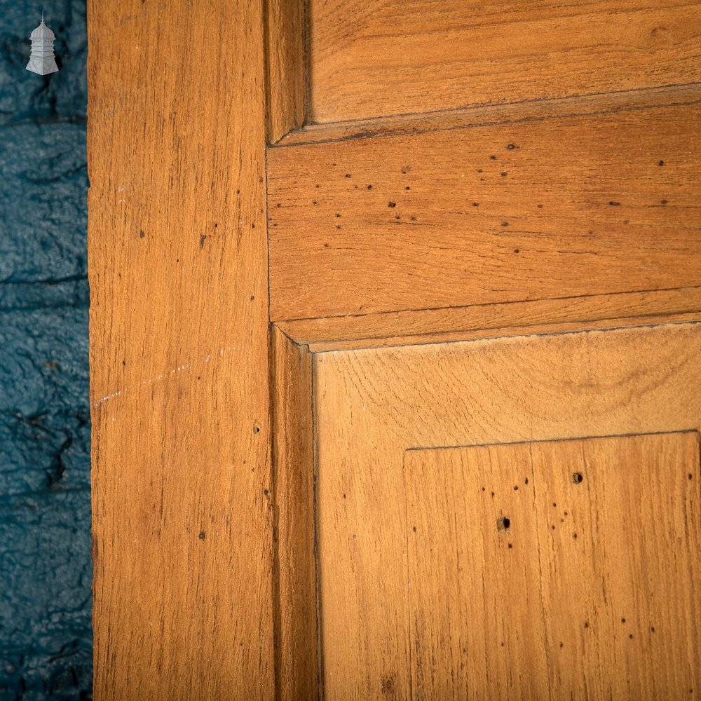 5 Panel Doors, Pair of Pitch Pine Panelled with Stop Chamfer Detail.