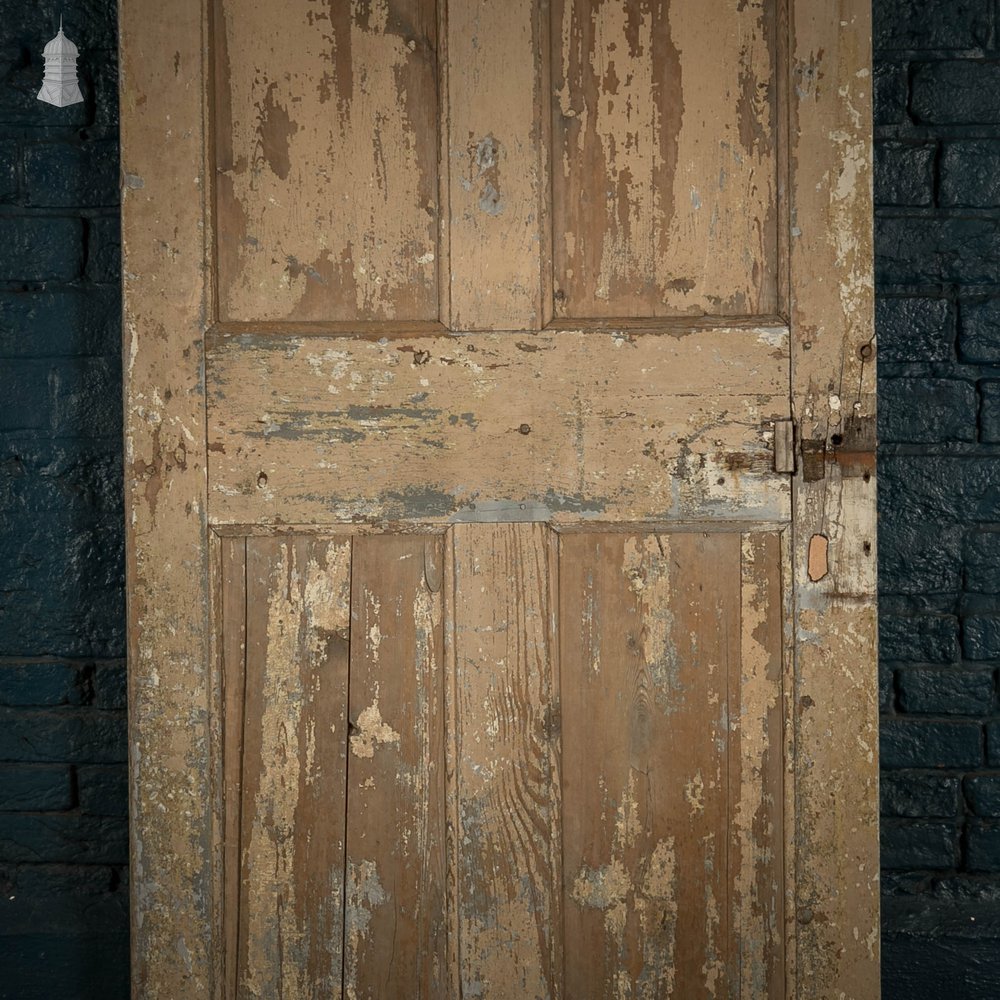 Pine Panelled Door, 4 Panel Blue Painted