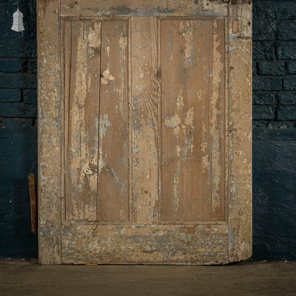 Pine Panelled Door, 4 Panel Blue Painted