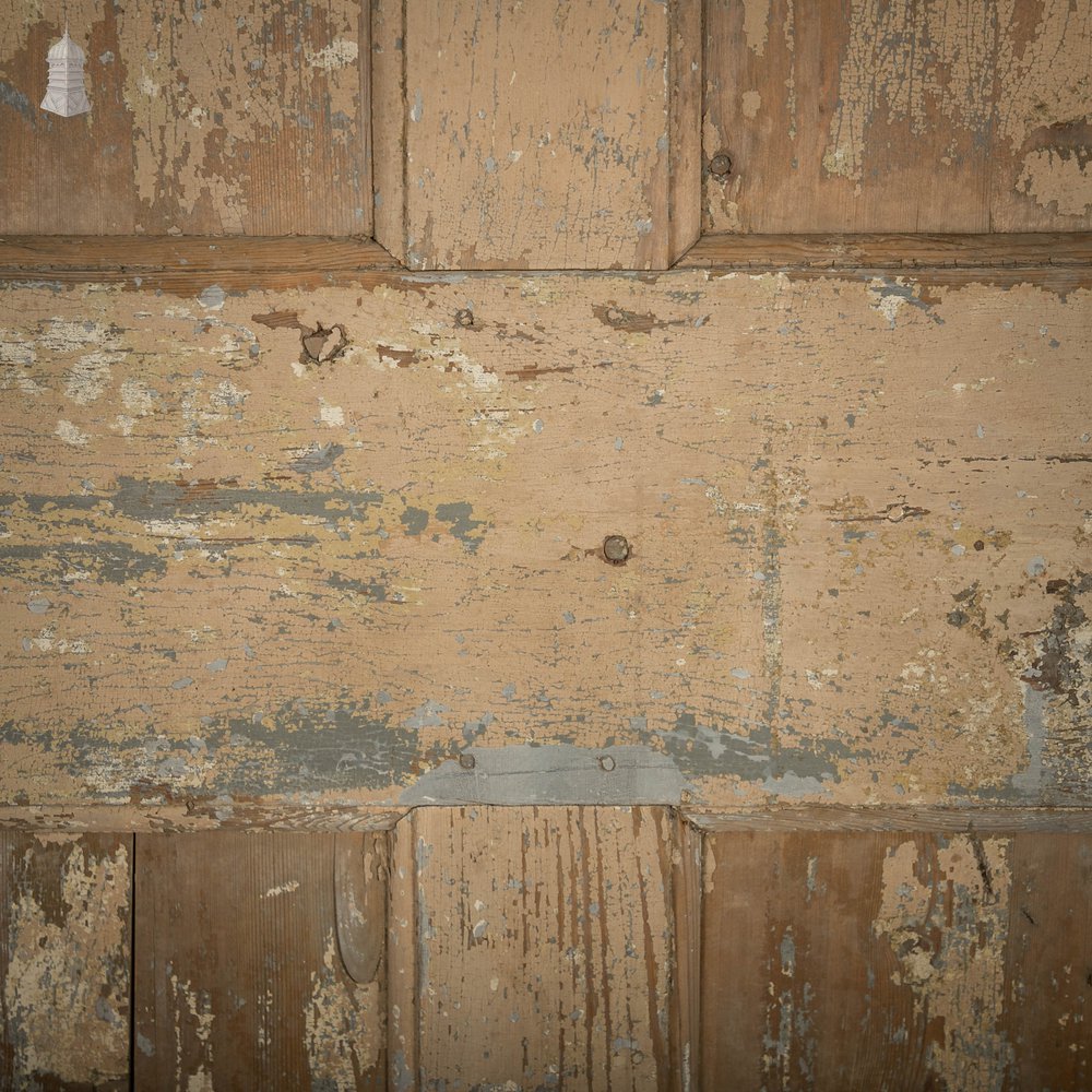 Pine Panelled Door, 4 Panel Blue Painted