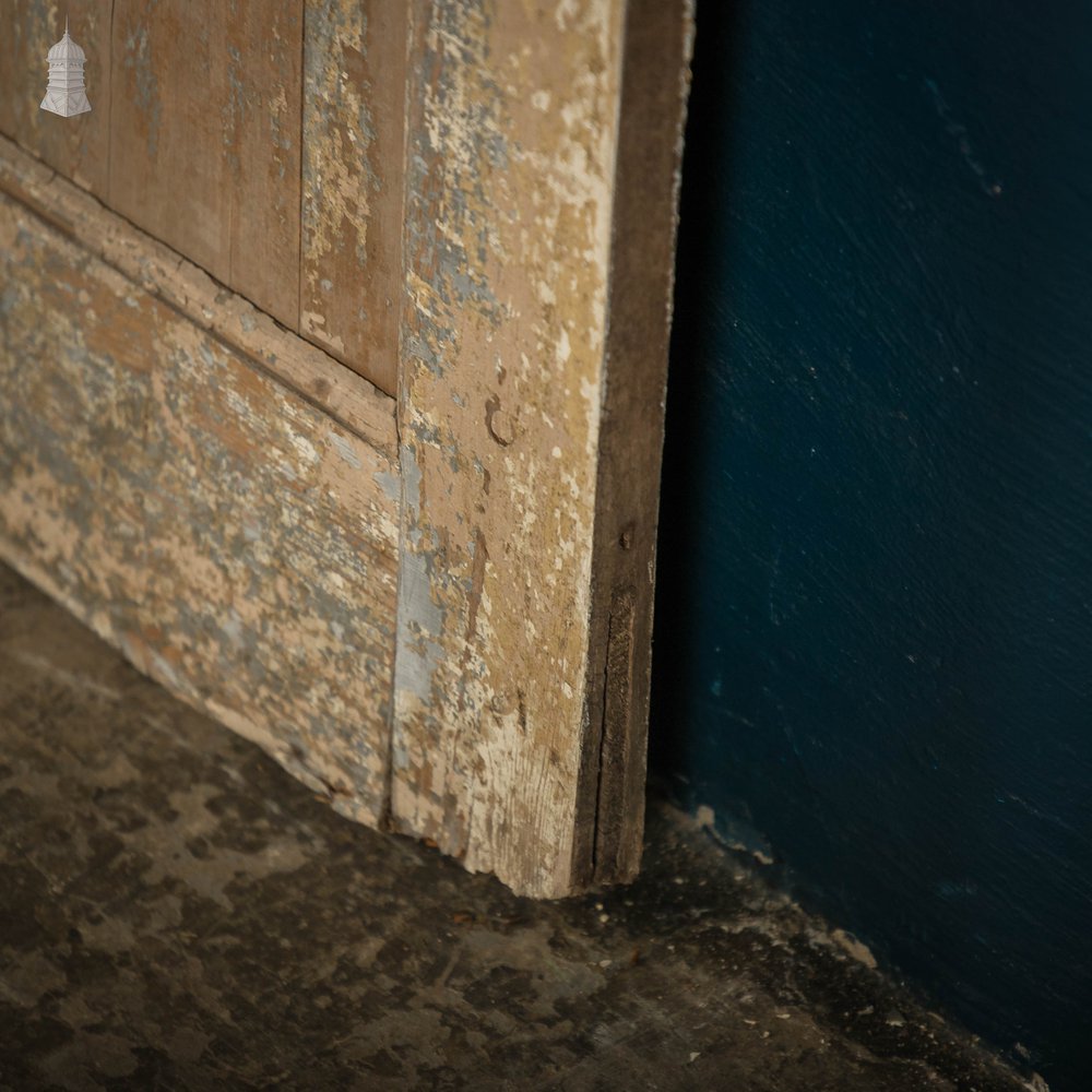 Pine Panelled Door, 4 Panel Blue Painted