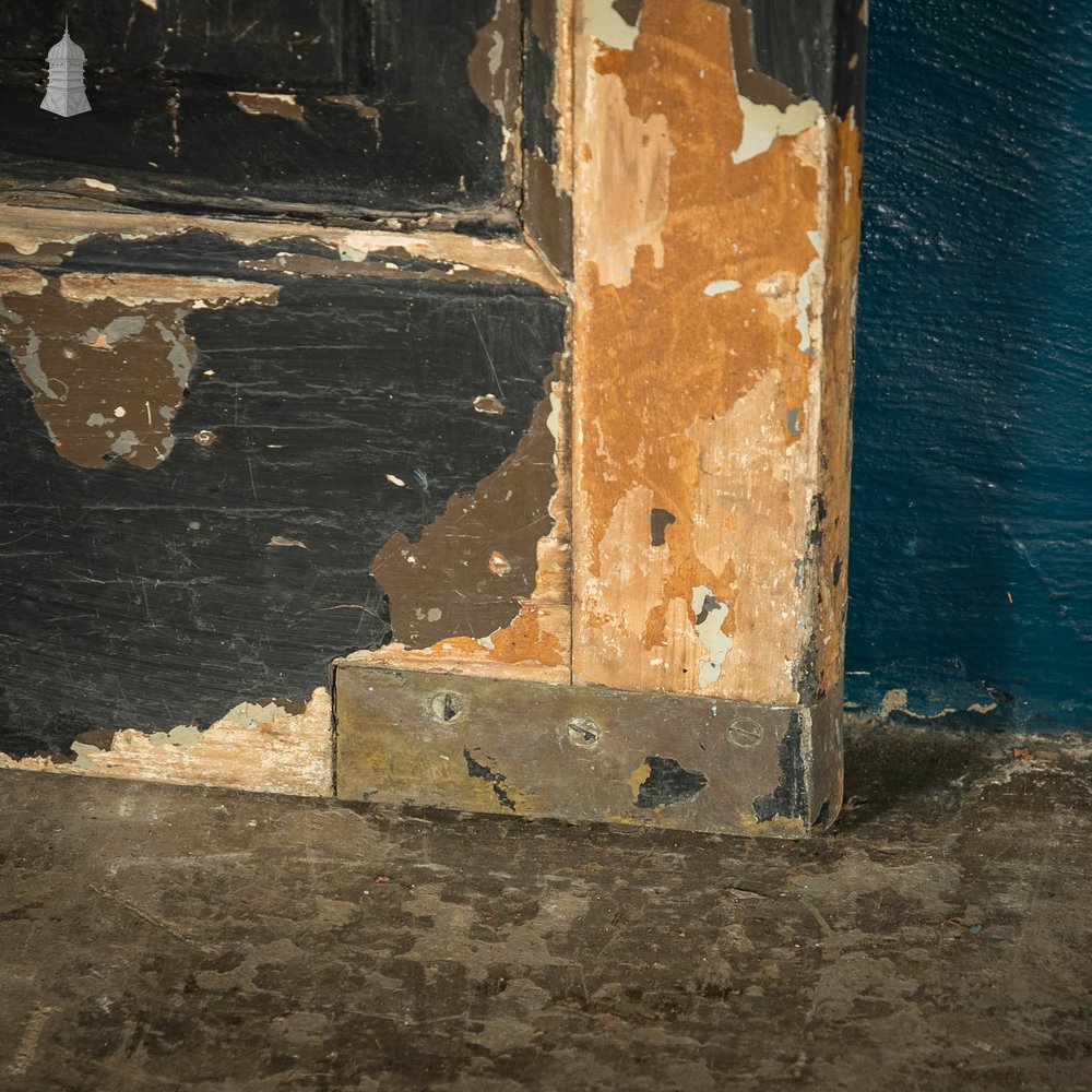 Half Glazed Door, Victorian Panelled Distressed Paint Finish