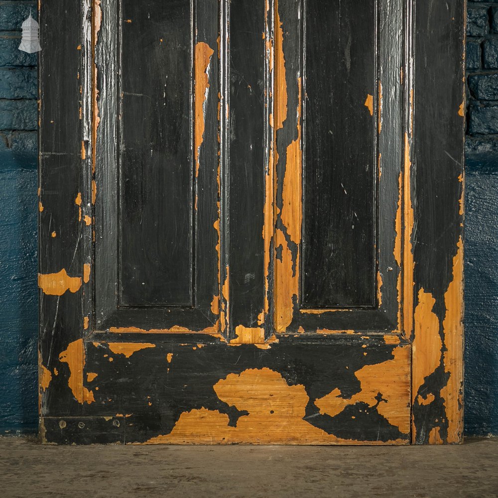 Half Glazed Door, Victorian Panelled Distressed Paint Finish