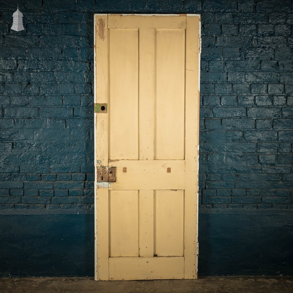 Pine Panelled Door, 4 Panel White Painted