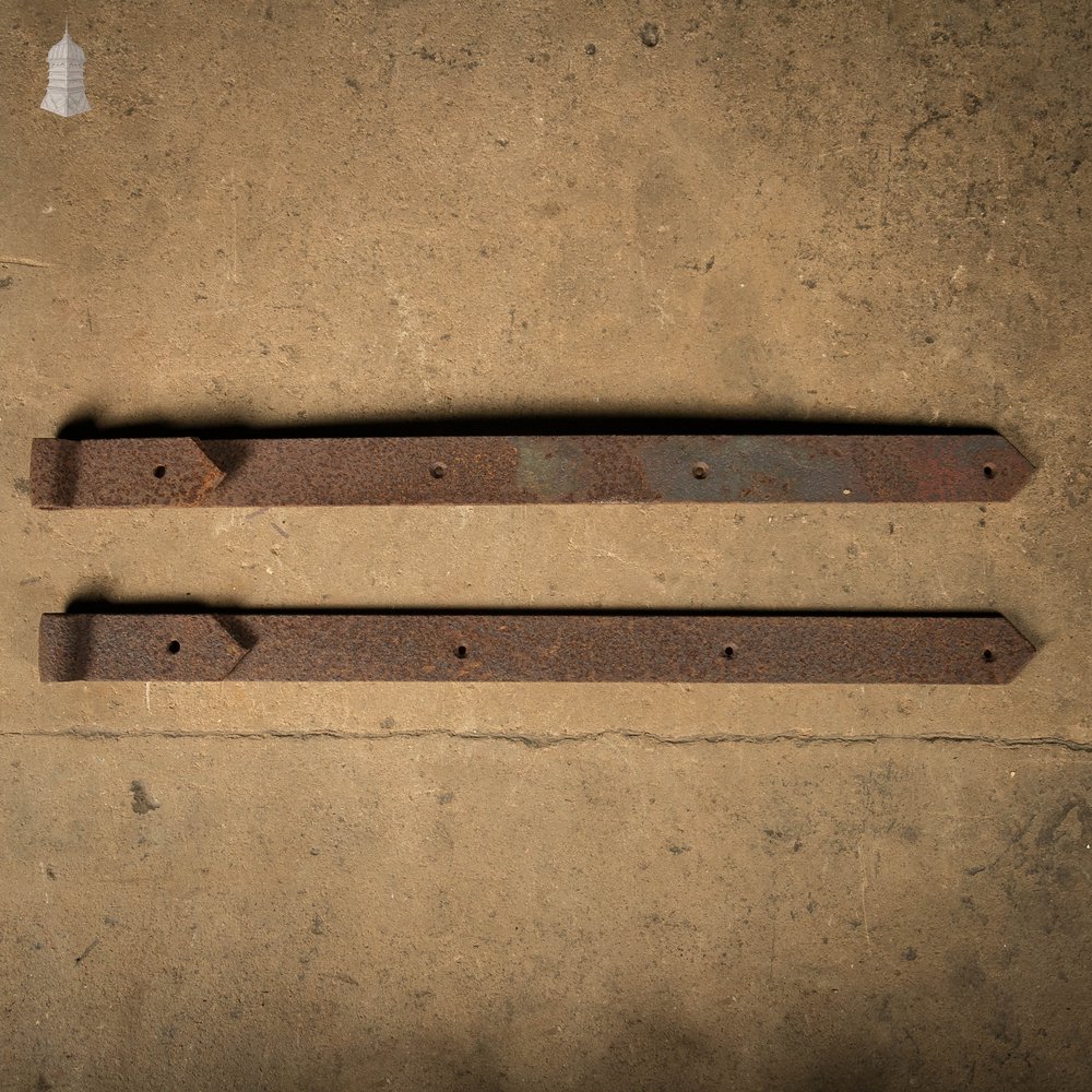 Wrought Iron Hinges, Pair