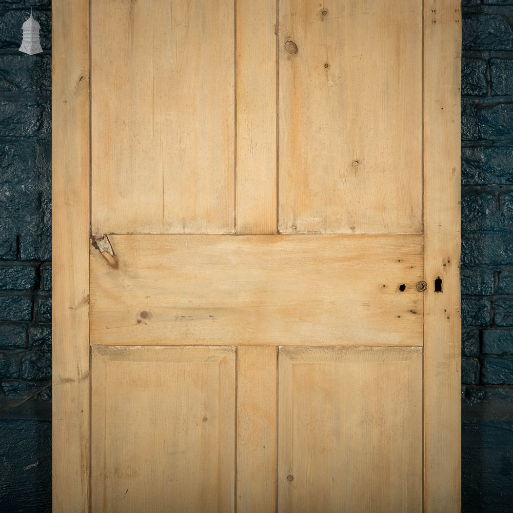 Pine Panelled Door, Stripped Moulded 4 Panel