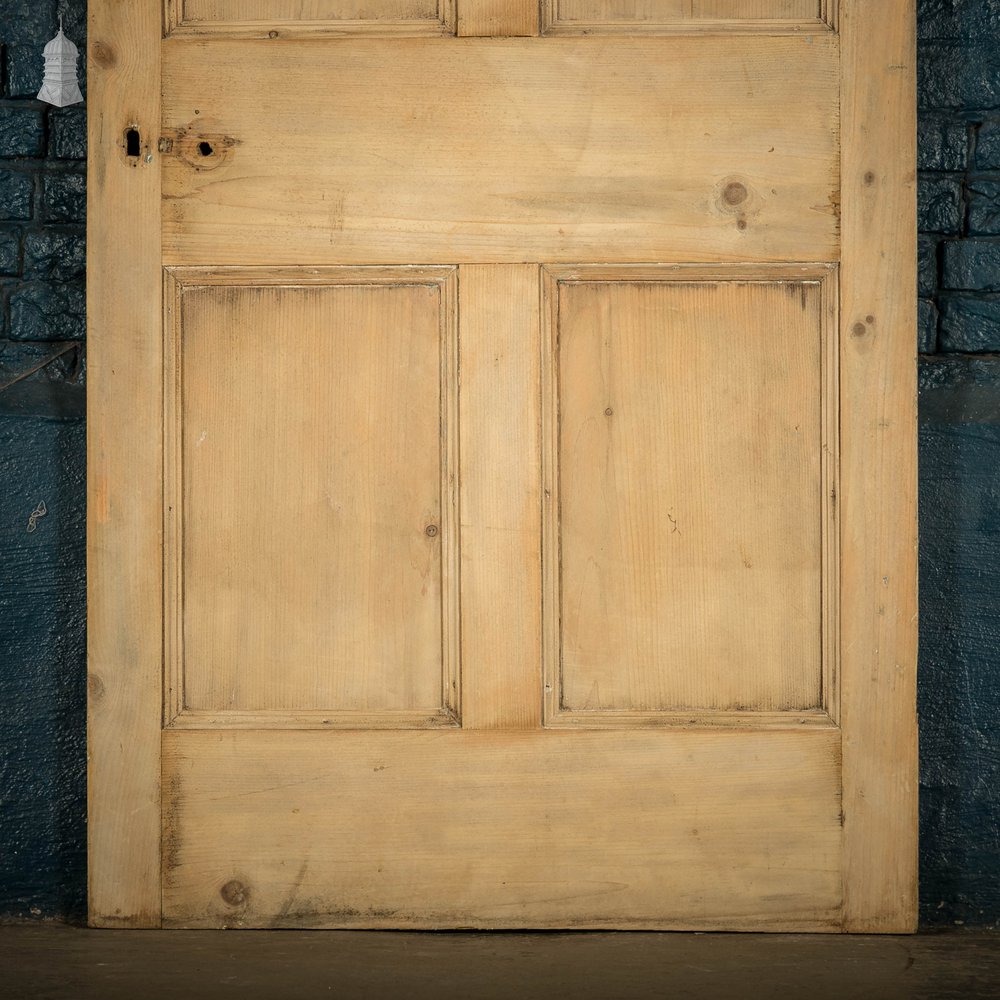 Pine Panelled Door, Stripped Moulded 4 Panel