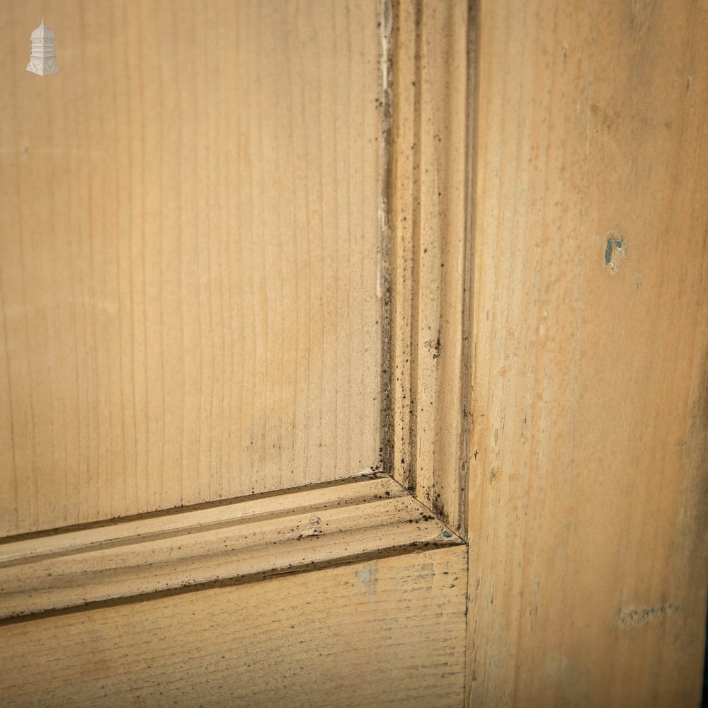 Pine Panelled Door, Stripped Moulded 4 Panel