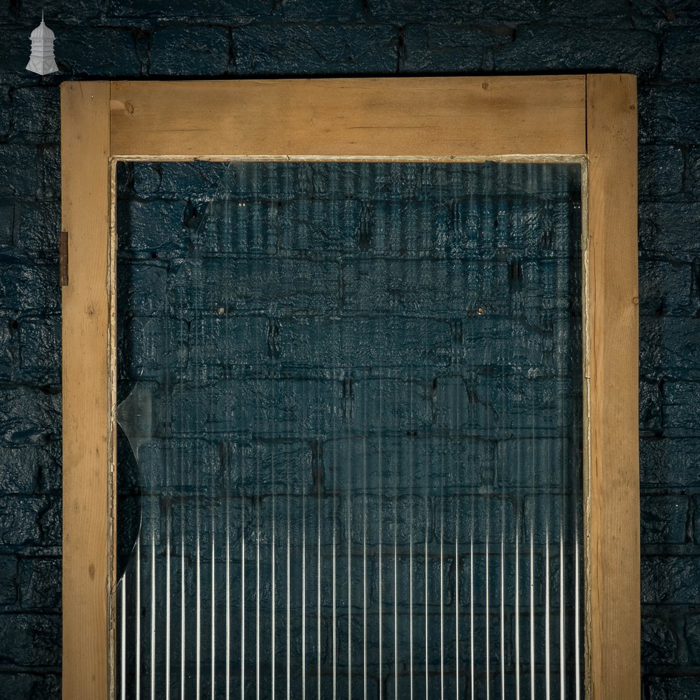 Half Glazed Door, 3 Panel, Fluted Glass