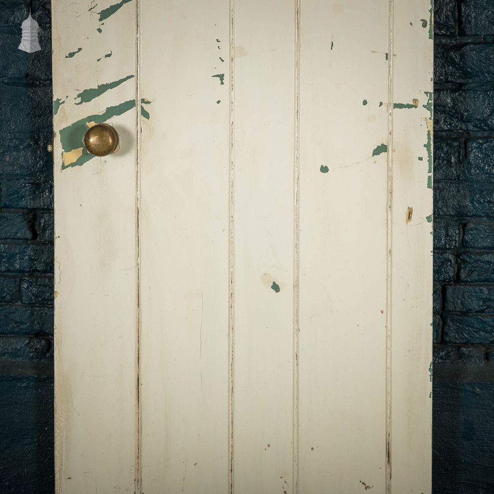 Plank & Ledge Door, White Painted Pine