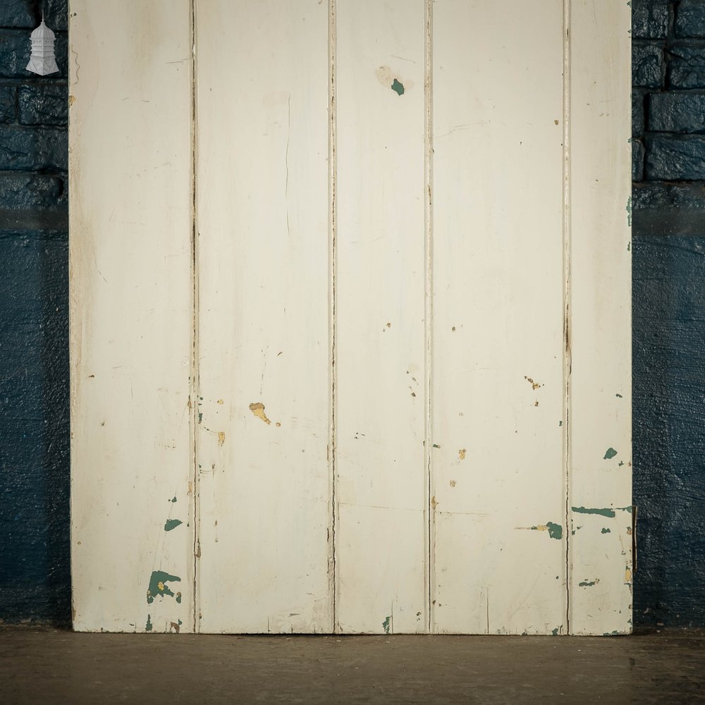 Plank & Ledge Door, White Painted Pine