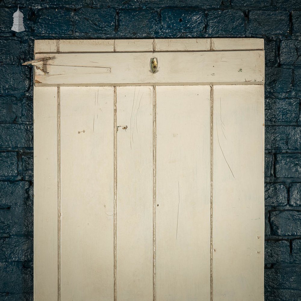 Plank & Ledge Door, White Painted Pine