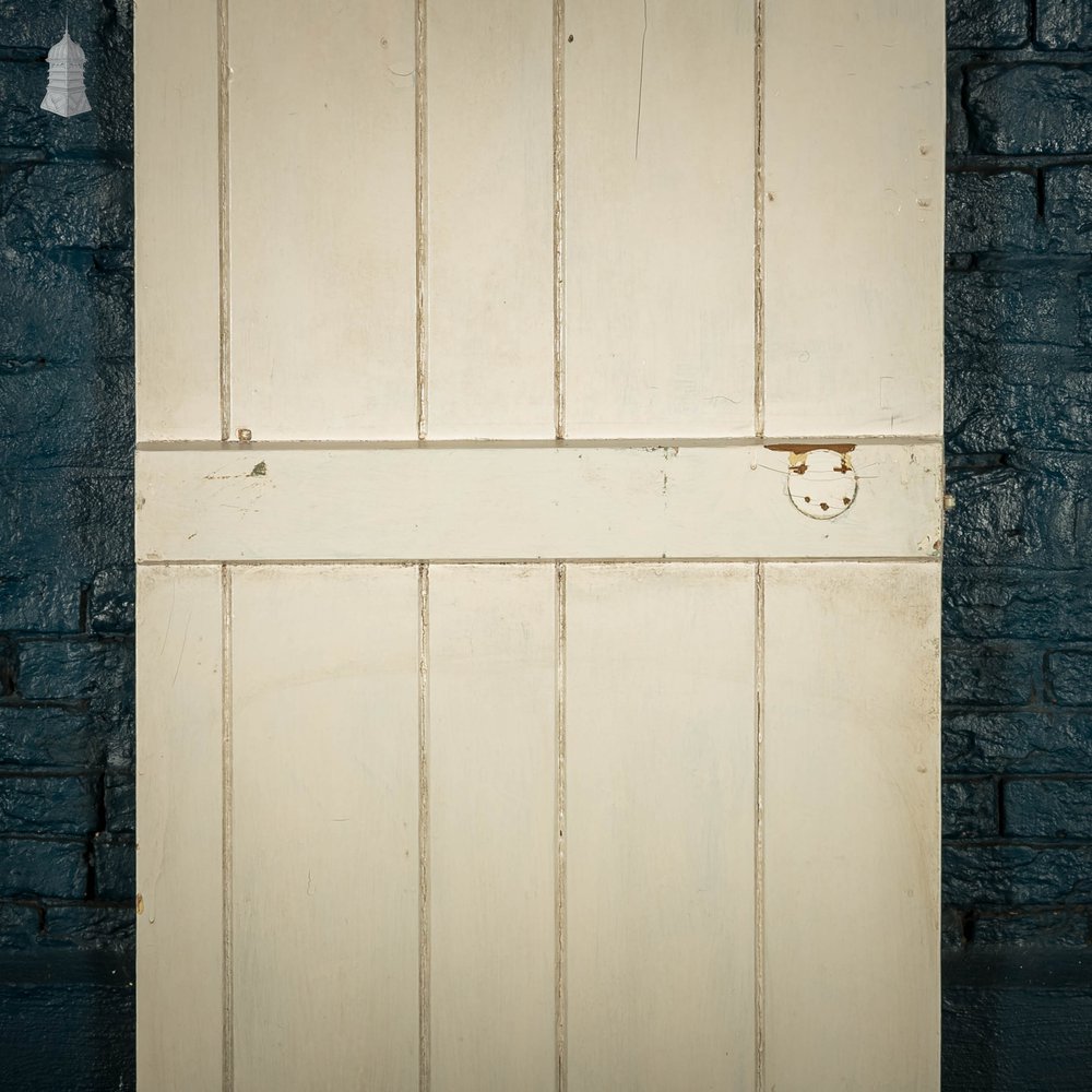 Plank & Ledge Door, White Painted Pine