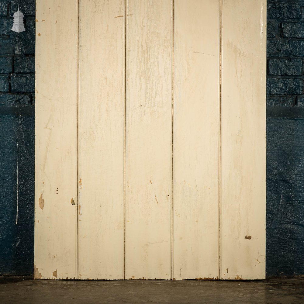 Plank & Ledge Door, White Painted Pine