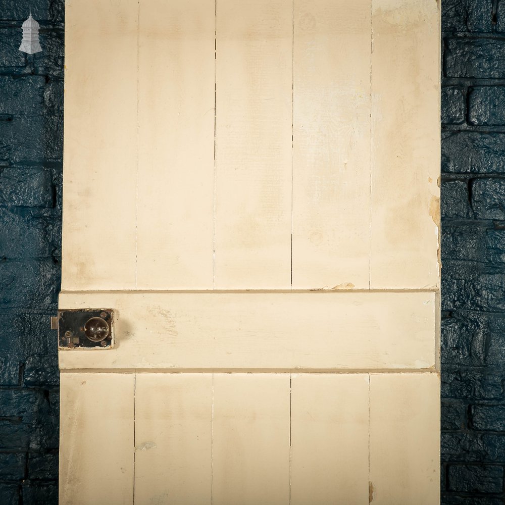 Plank & Ledge Door, White Painted Pine