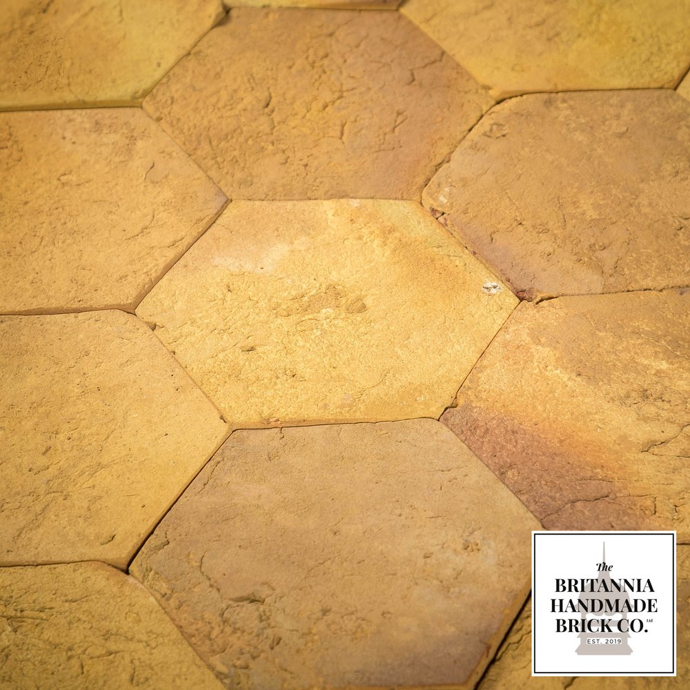 Hexagonal Pamment Floor, New Handmade Buff Floor Tiles, Batch of 175 - 6 Square Metres