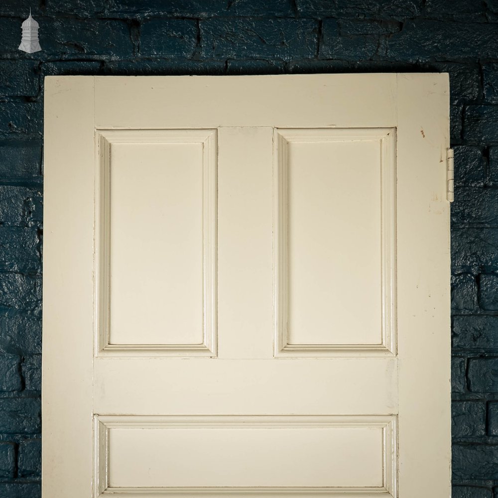 Pine Panelled Door, Moulded 5 Panel Door With White Painted Finish