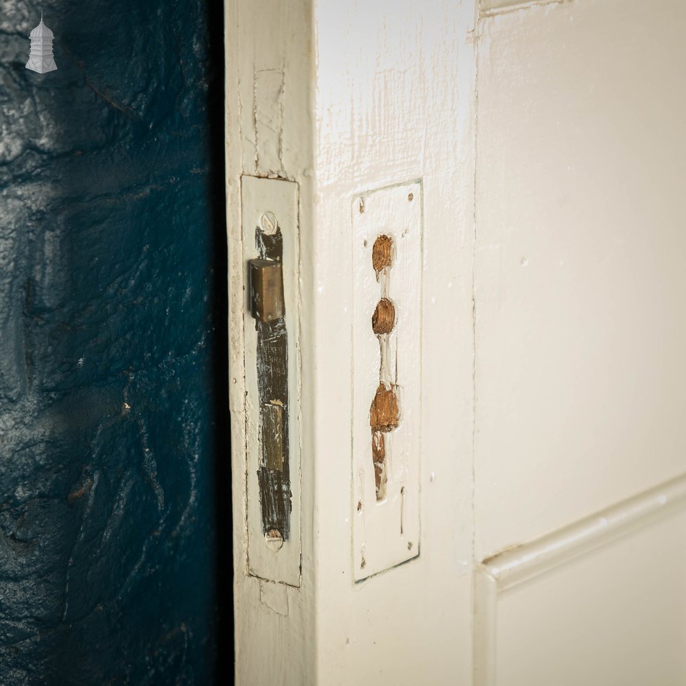 Pine Panelled Door, Moulded 5 Panel Door With White Painted Finish