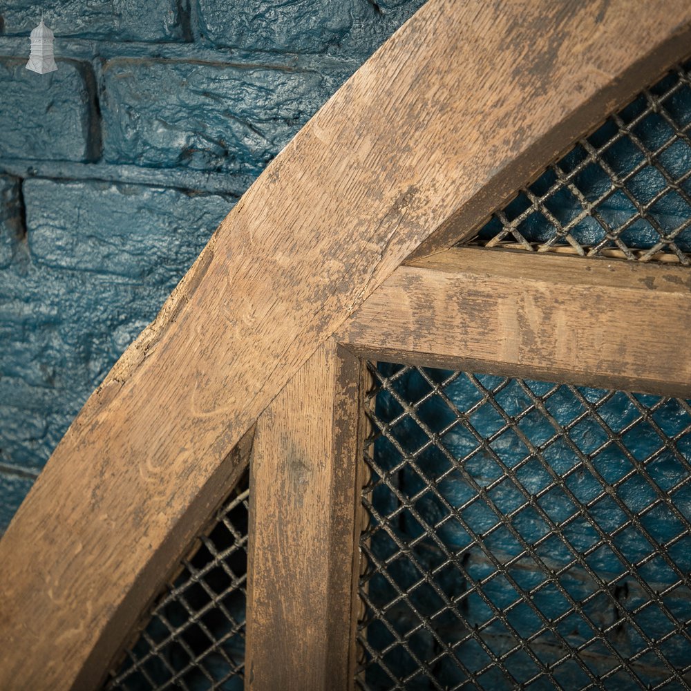 Arched Church Doors, Oak with Mesh Windows