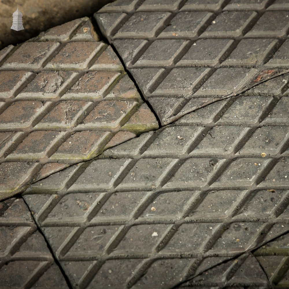 Reclaimed Diamond Pavers, Staffordshire Blue Floor Bricks, Batch of 295 – 7 Square Metres