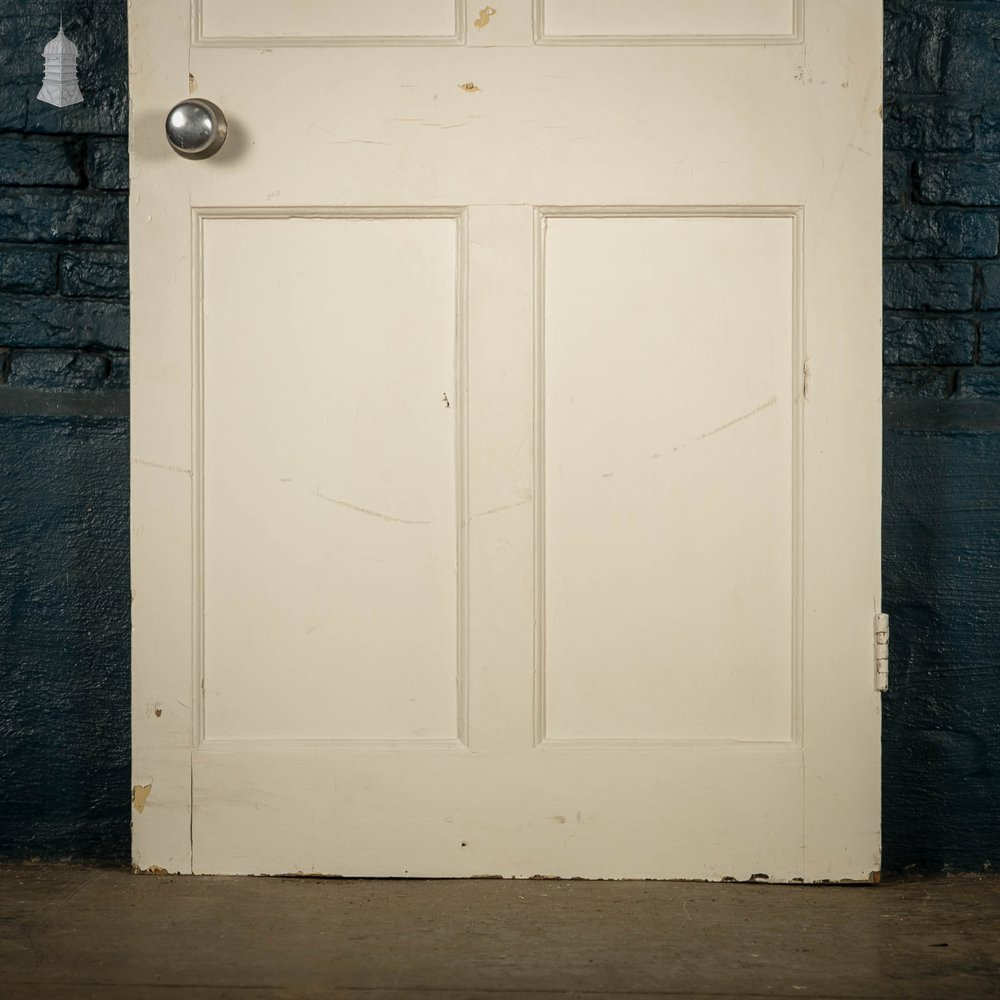 Pine Panelled Door, Moulded 4 Panel, White Painted