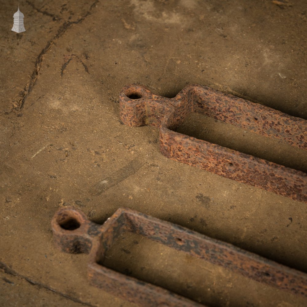 Gate Hinges, Wrought Iron, Pair