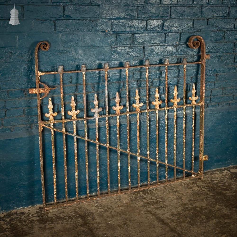 Wrought Iron Gate, Fleur-de-lis Finials