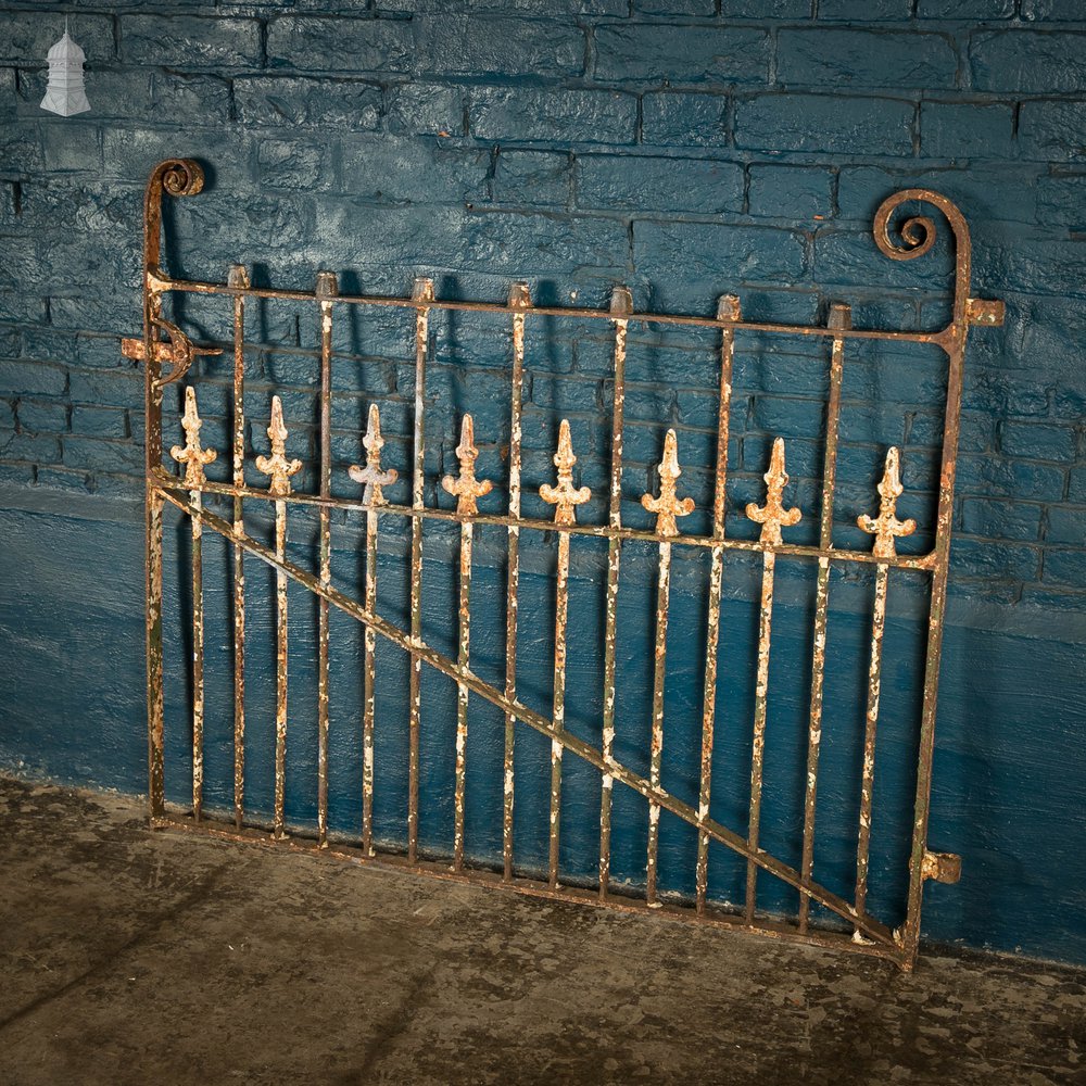 Wrought Iron Gate, Fleur-de-lis Finials