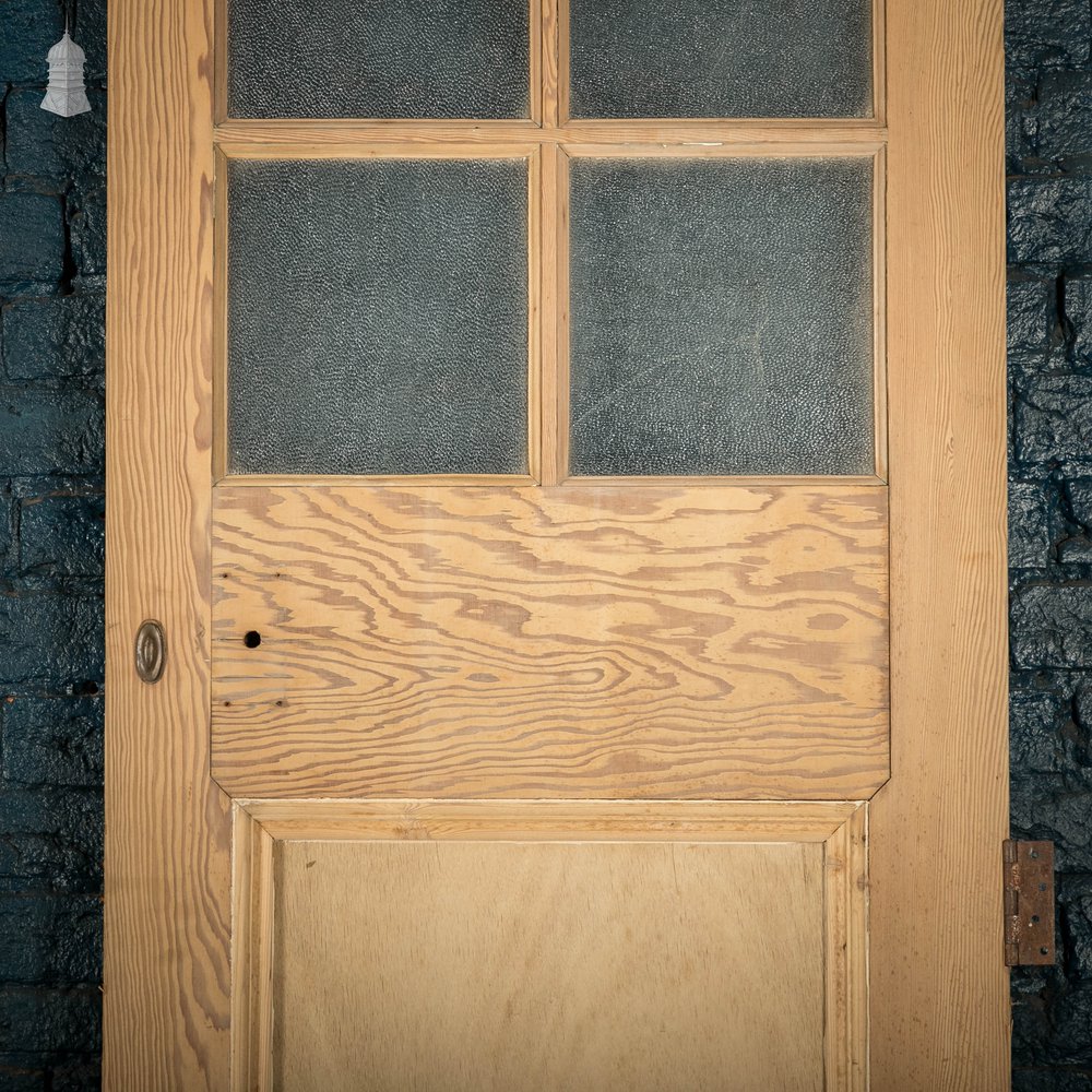 Half Glazed Door, 4 Glazed Over 1 Panel, Pine