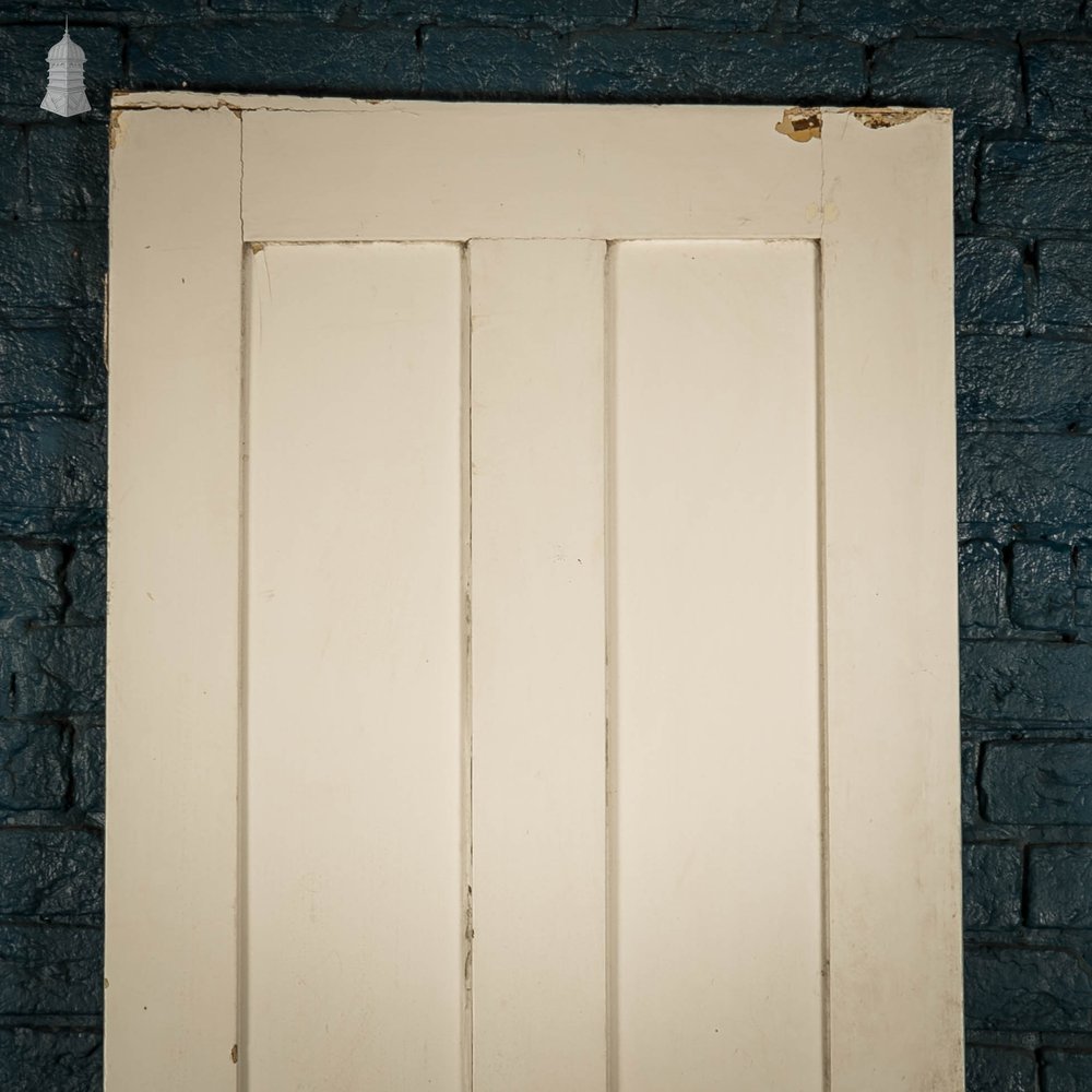 Pine Panelled Door, White Painted 4 Panel