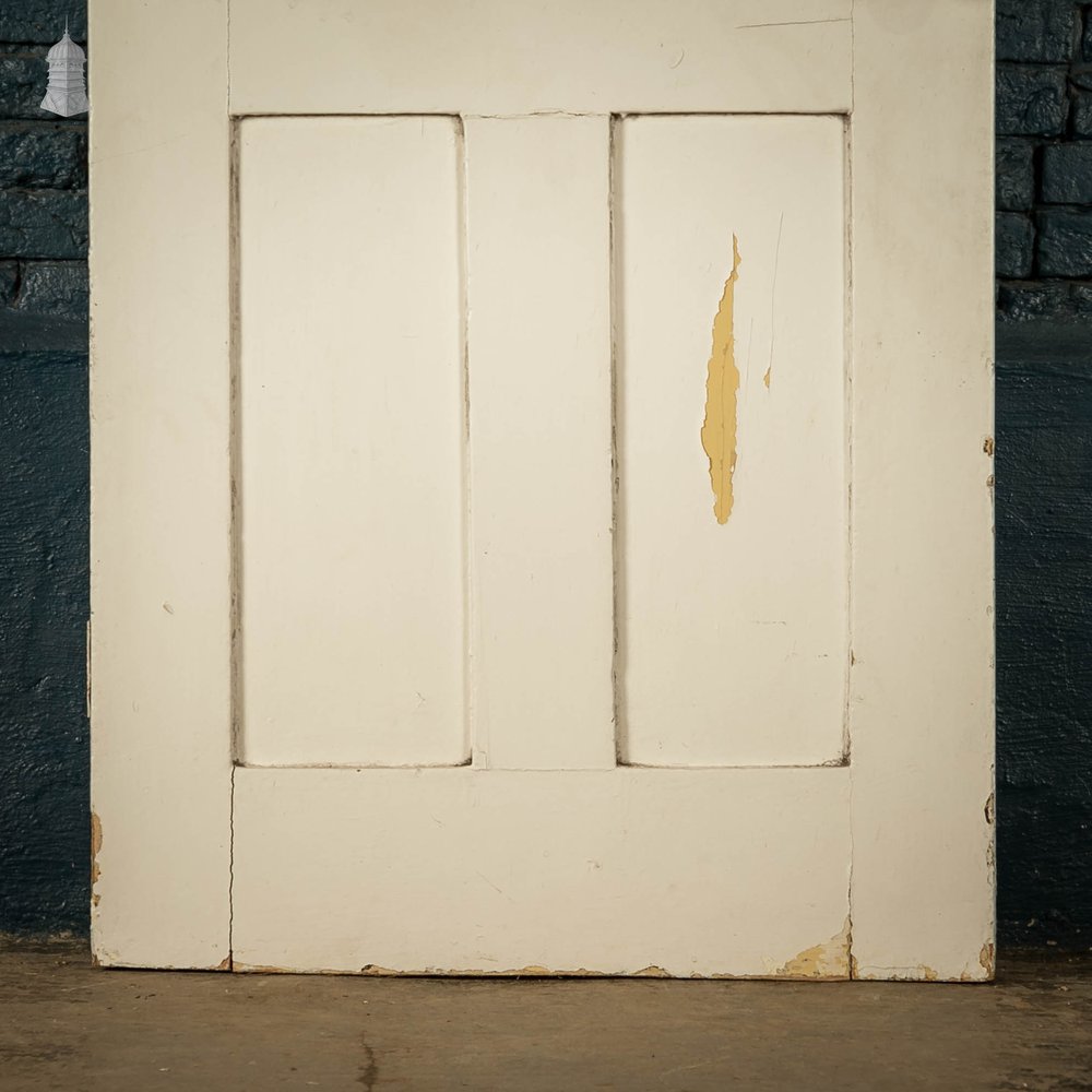 Pine Panelled Door, White Painted 4 Panel