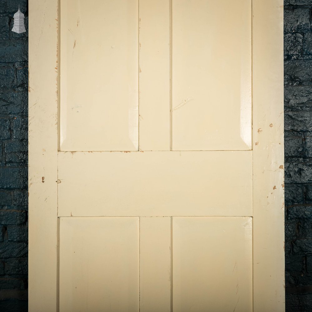 Pine Paneled Door, 4 Raised Panel White Painted