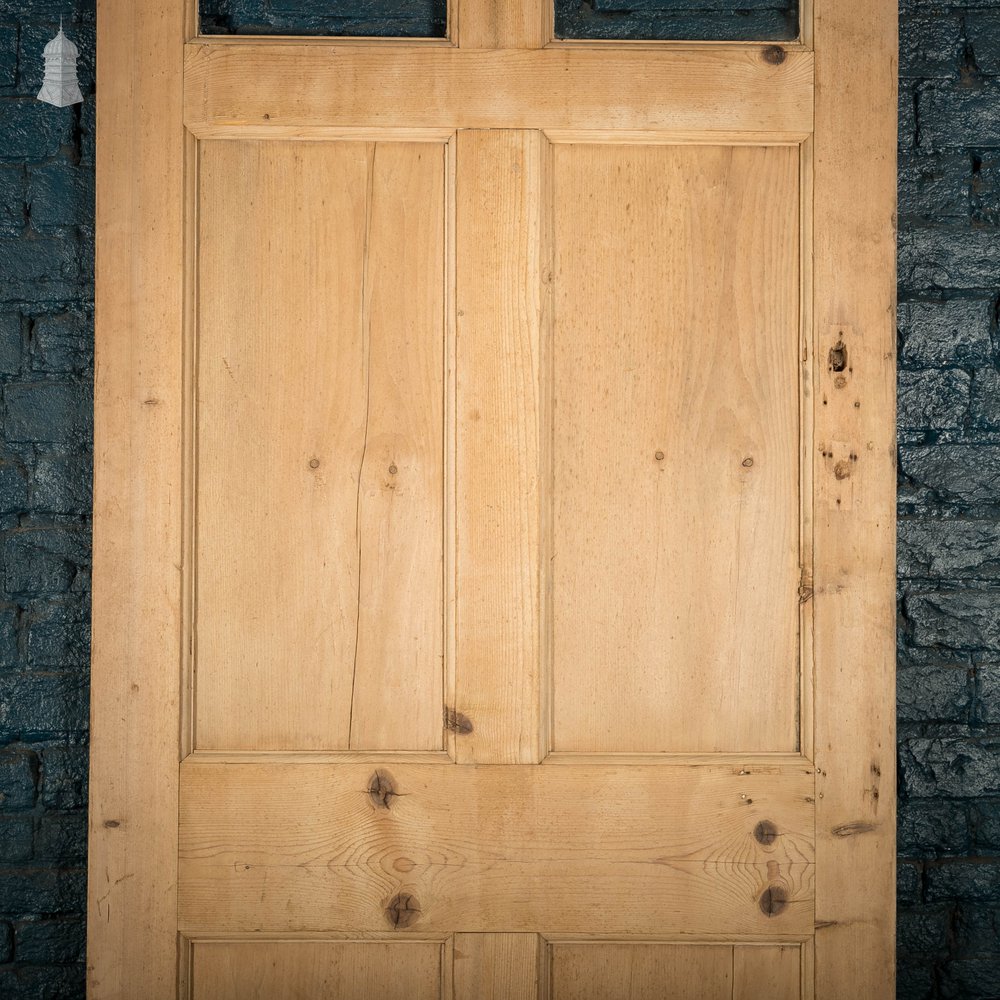 Glazed Panelled Door, Pine 2 over 4 Panel Door