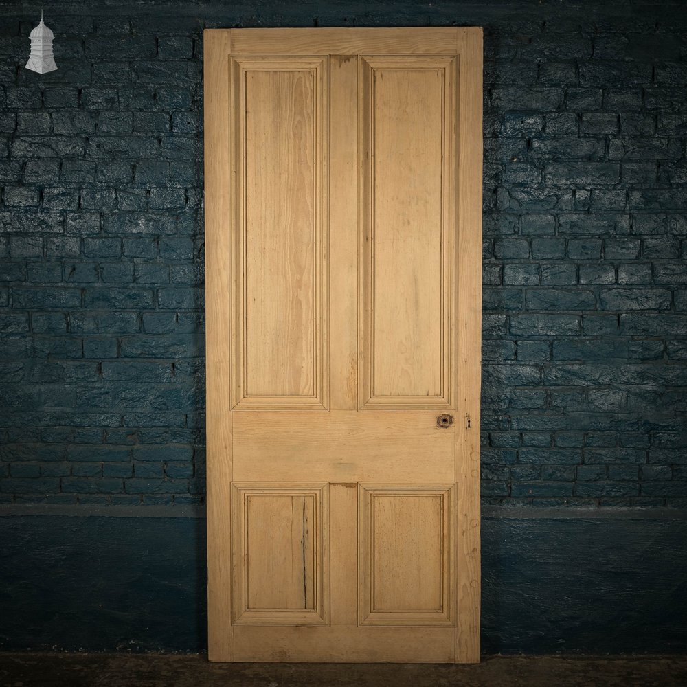 Pine Panelled Door, 5 Moulded Panel