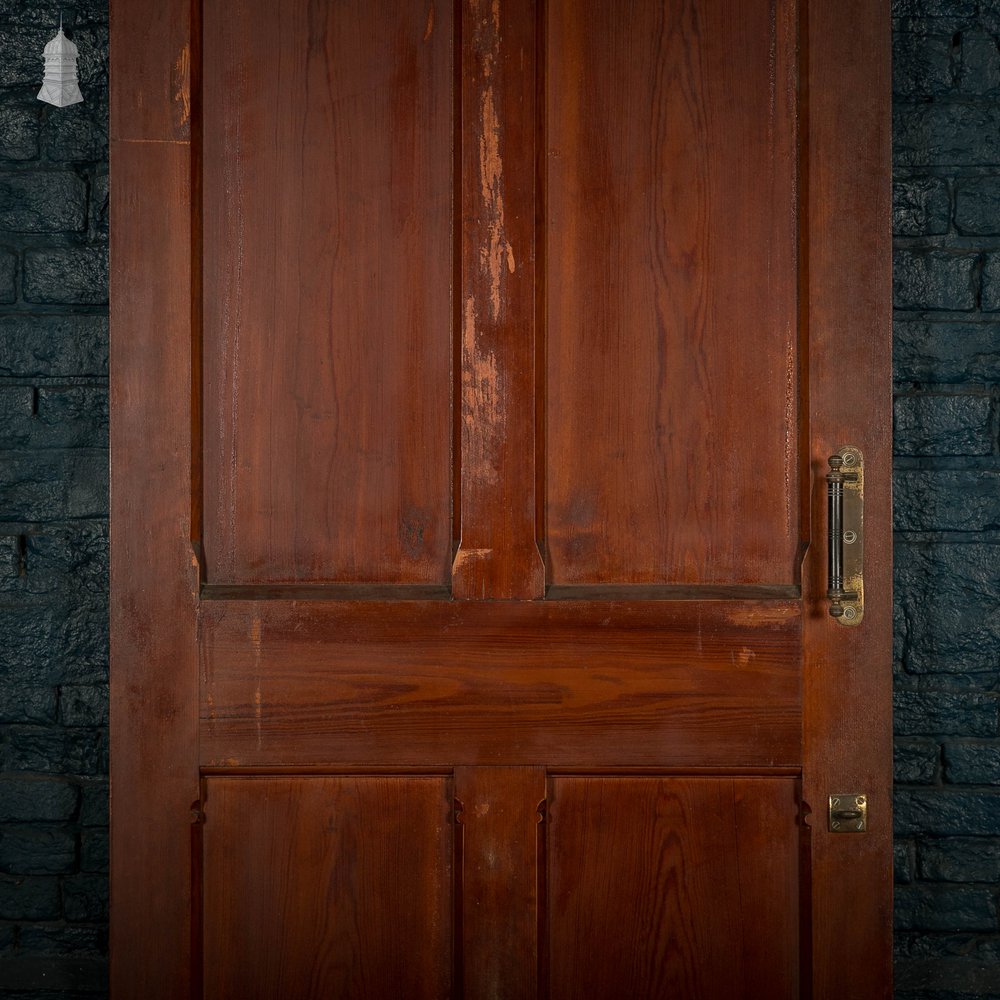 Pitch Pine Panelled Door, 4 Panel with Stop Chamfer