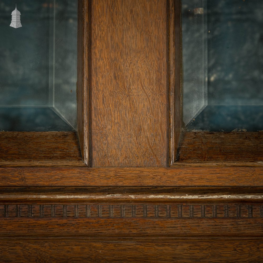 Glazed Oak Door, Dentil Strip Detail and Chamfered Glass