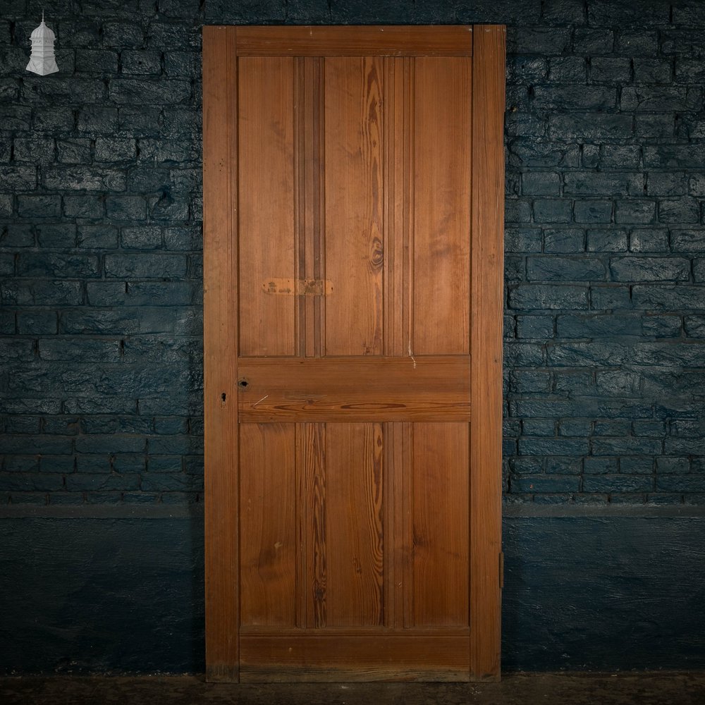 Pitch Pine Panelled Door, 6 Panel