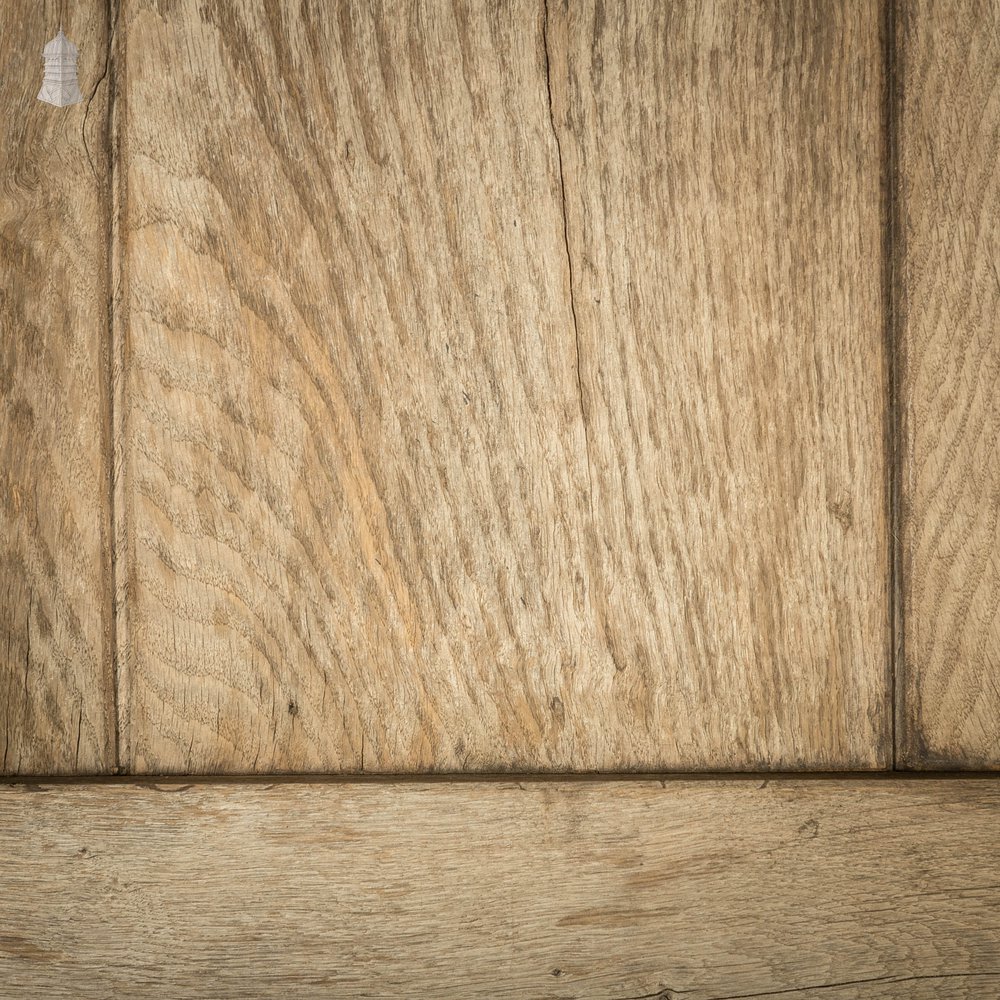 Ledged and Braced Door, Black Painted Oak with Wrought Iron Hinges