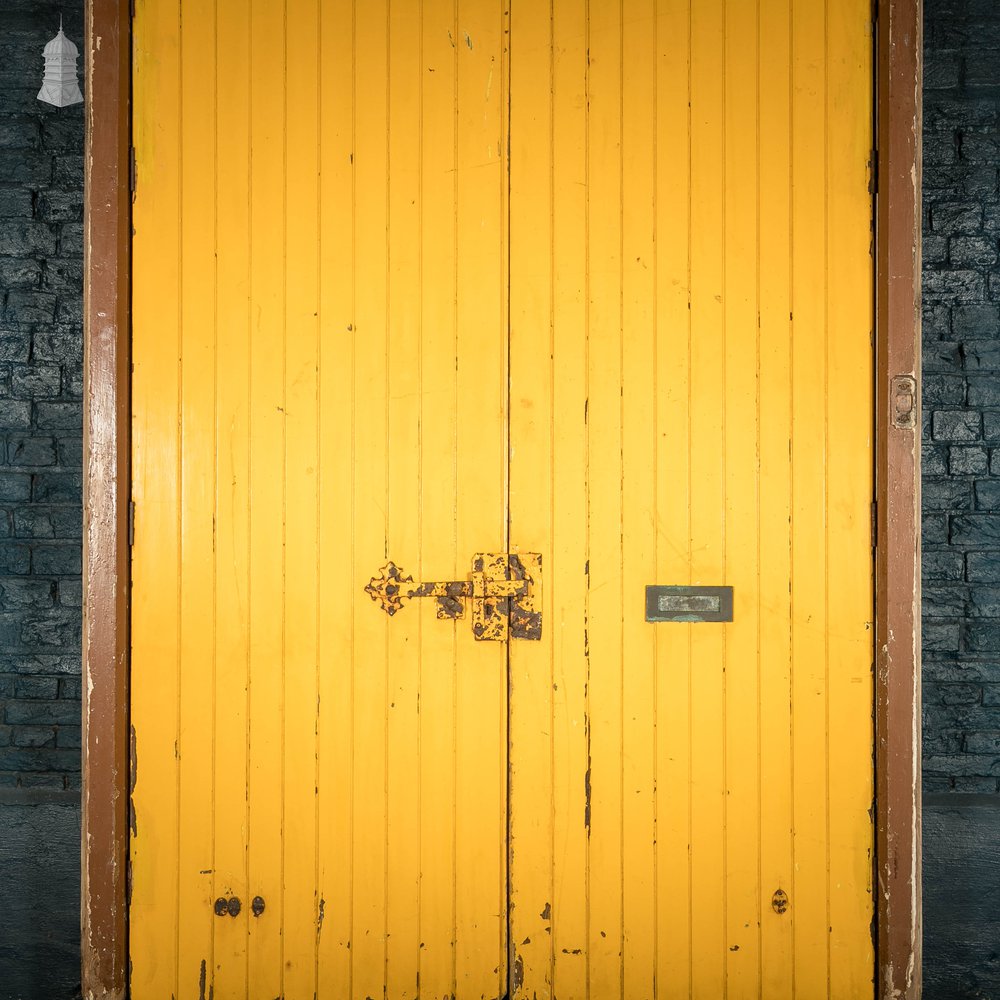 Framed Arch Top Doors, Set of Oak Braced Vertical Plank Doors