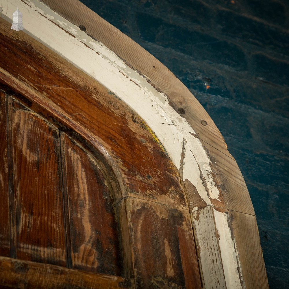 Framed Arch Top Doors, Set of Oak Braced Vertical Plank Doors