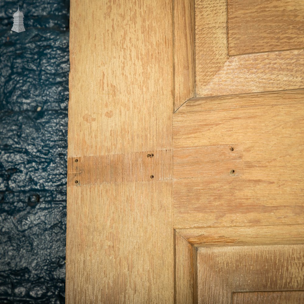 Oak Panelled Door, 8 Raised Panels with Leather Detail