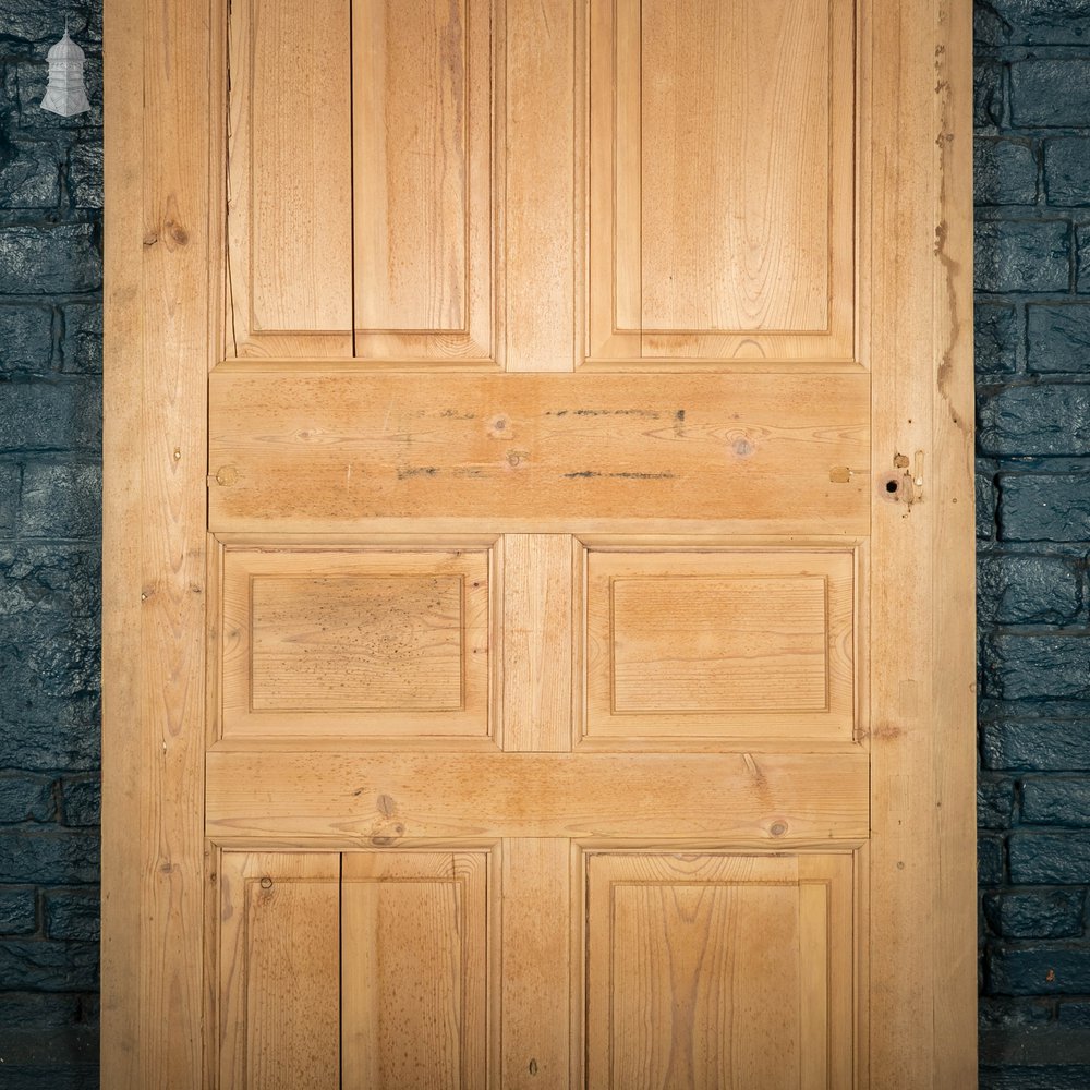 Pine Panelled Door, 6 Raised Moulded Panels