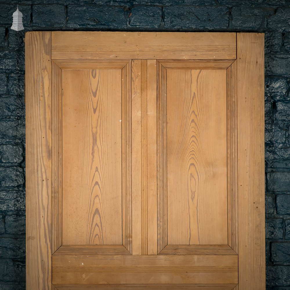 Pitch Pine Panelled Door, 5 Moulded Panel Victorian Style