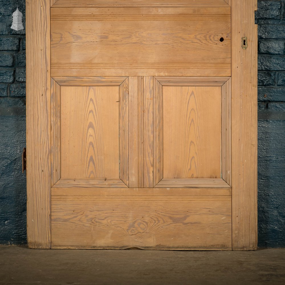 Pitch Pine Panelled Door, 5 Moulded Panel Victorian Style